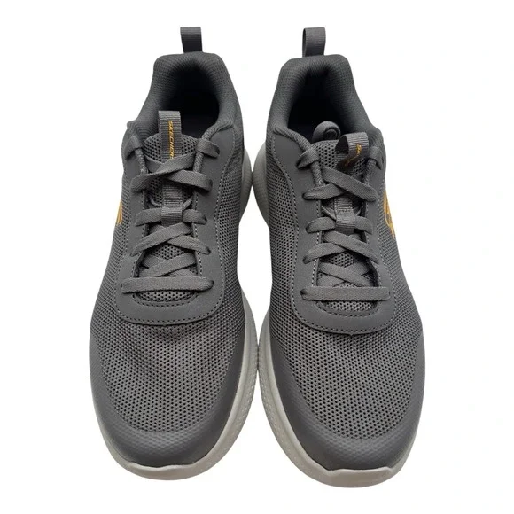 Skechers Running Shoes Men's Size 9.5 Charcoal Grey Lace Up Sneakers‎ 255149R